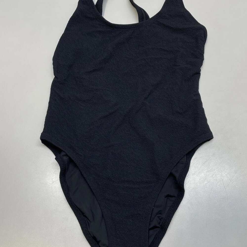 NEW SOLID & STRIPED Women’s Hailey One-Piece Swimsuit – Black – Size M